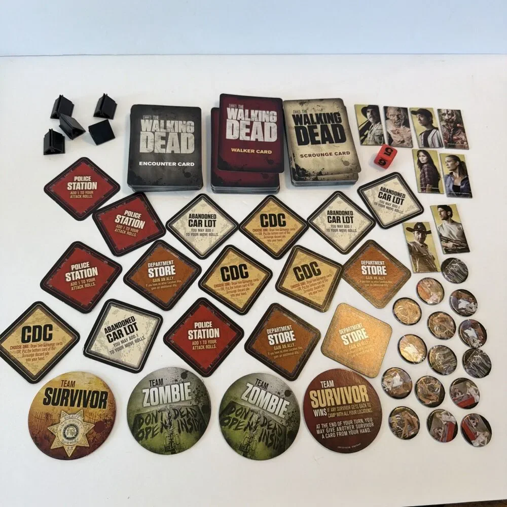 AMC The Walking Dead 2011 Board Game Replacement Parts Cards Tokens